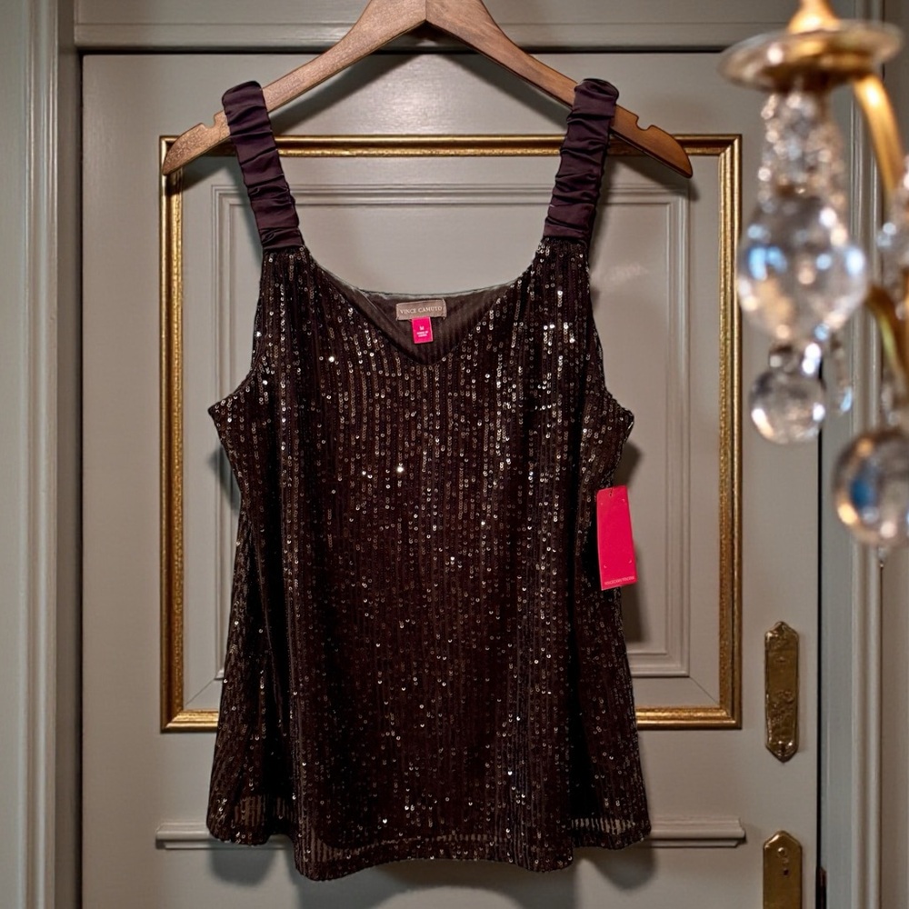 Vince Camuto Sparkle & Shine Sequin Top